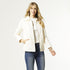 Giselle Lightweight Puffer Zip Up Coat  - Ivory